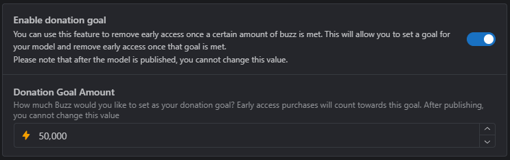 Civitai's Guide to Early Access! - Donation Goal Settings